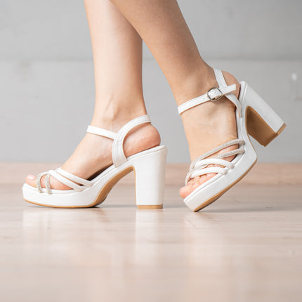 Sandalias Casules de Mujer Stempo - Blanco Charol