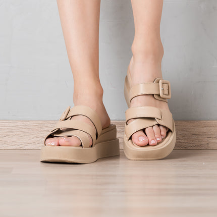 Sandalias Casuales Mujer Temuco - Beige