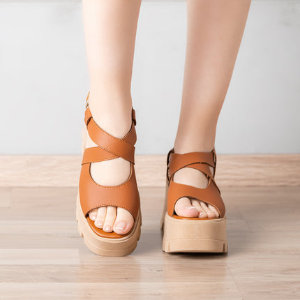 Sandalias Casuales Mujer Venus - Camel