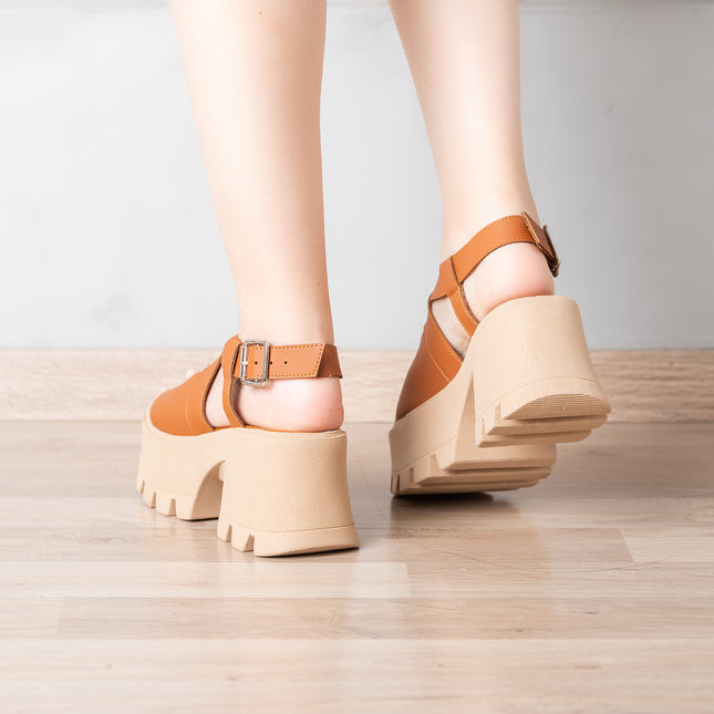 Sandalias Casuales Mujer Venus - Camel