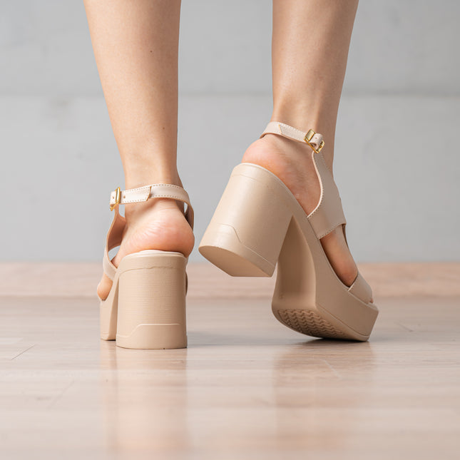 Sandalias de Vestir Mujer Victorina - Beige