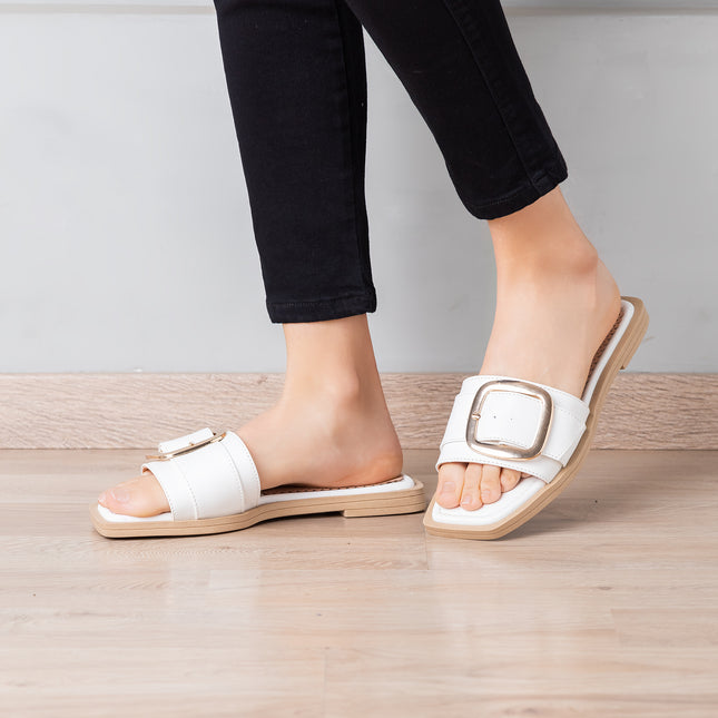 Sandalias Casuales Mujer Wilkens - Blanco
