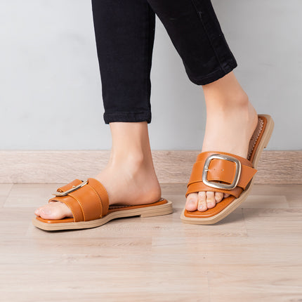 Sandalias Casuales Mujer Wilkens - Camel