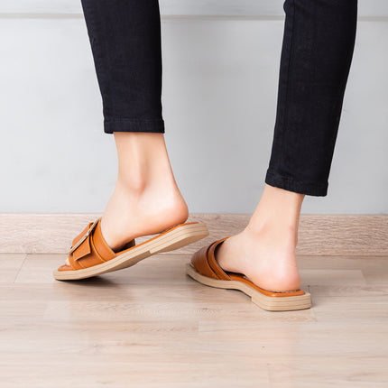 Sandalias Casuales Mujer Wilkens - Camel