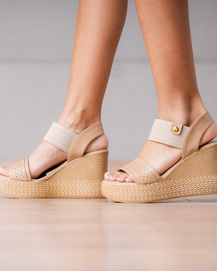 Sandalias Casuales Mujer Zacarias - Beige