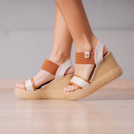 Sandalias Casuales Mujer Zacarias - Camel