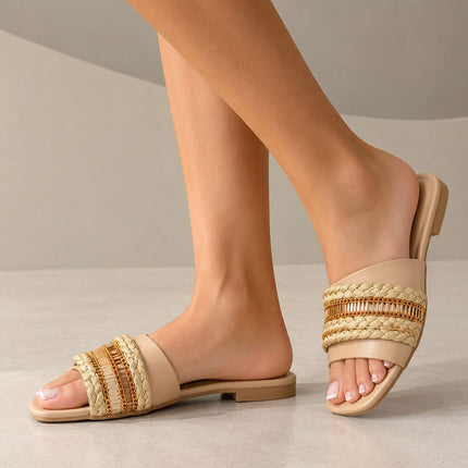 Sandalias Casuales Mujer Alma - Beige