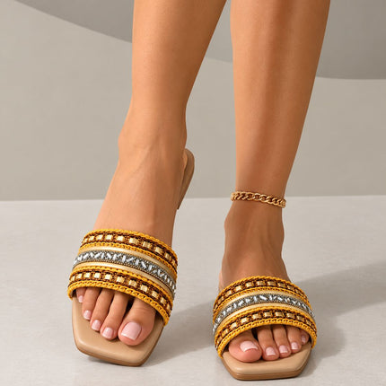 Sandalias Casuales Mujer Gambel - Beige