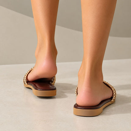 Sandalias Casuales Mujer Gambel - Marron