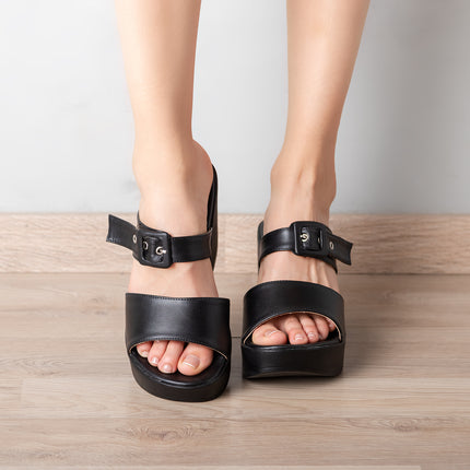 Sandalias Casuales Mujer Reichel - Negro