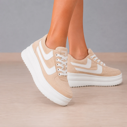 Zapatillas Urbanas Mujer Santander - Beige