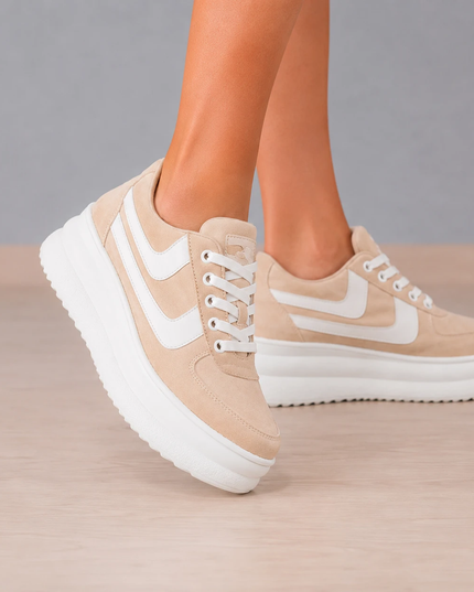 Zapatillas Urbanas Mujer Santander - Beige