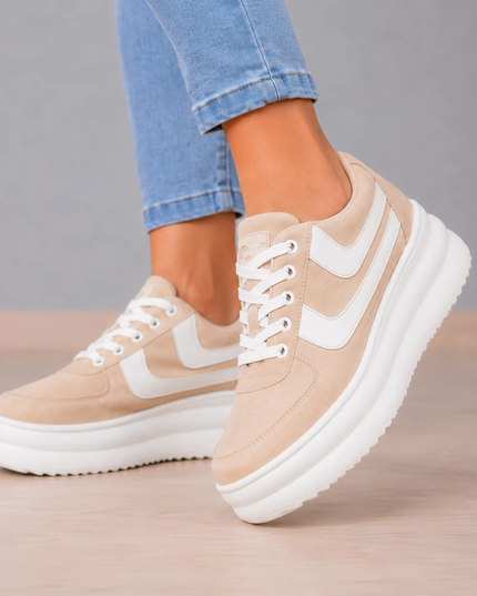 Zapatillas Urbanas Mujer Santander - Beige