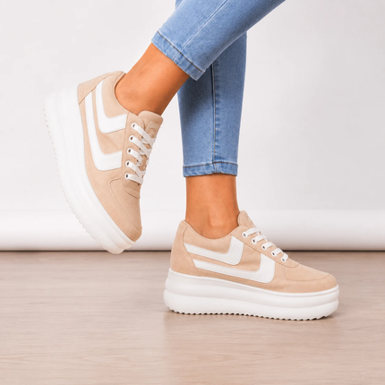 Zapatillas Urbanas Mujer Santander - Beige