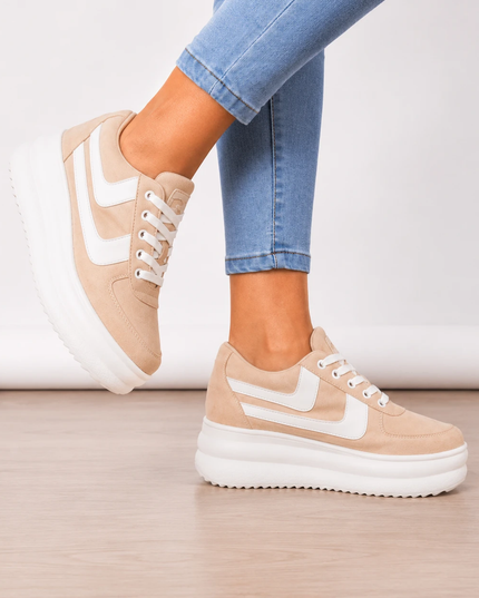 Zapatillas Urbanas Mujer Santander - Beige