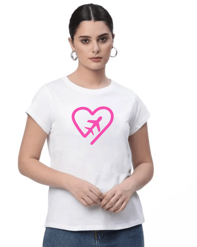 Polo Personalizado - Avión con corazón