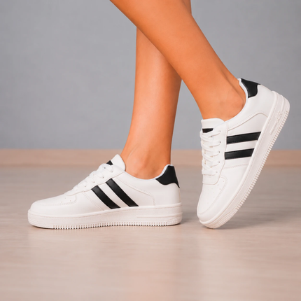 Zapatillas Urbanas Mujer Sisak - Blanco con Negro
