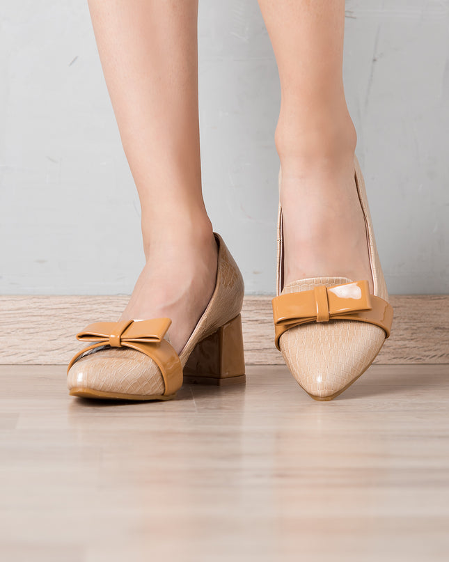 Stilettos Rodas - Beige Charol