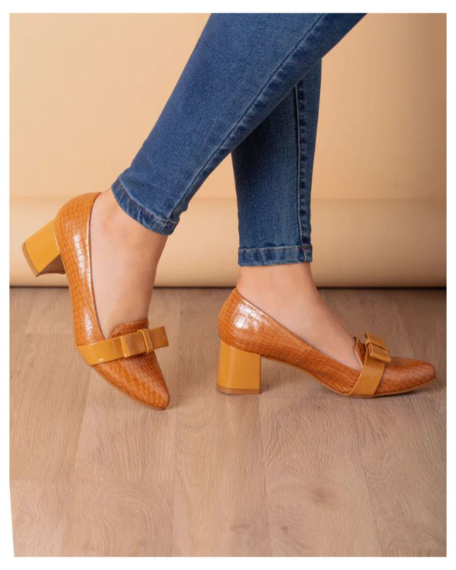 Stilettos Rodas - Camel Charol