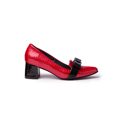 Stilettos Mujer Rodas - Rojo Charol