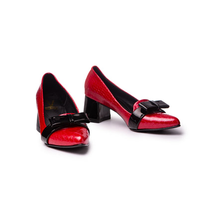 Stilettos Mujer Rodas - Rojo Charol