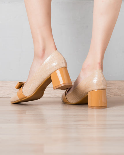 Stilettos Rodas - Beige Charol