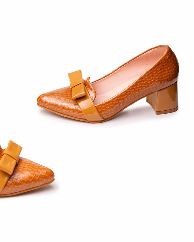 Stilettos Rodas - Camel Charol