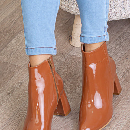 Botas Mujer Texas - Camel Charol