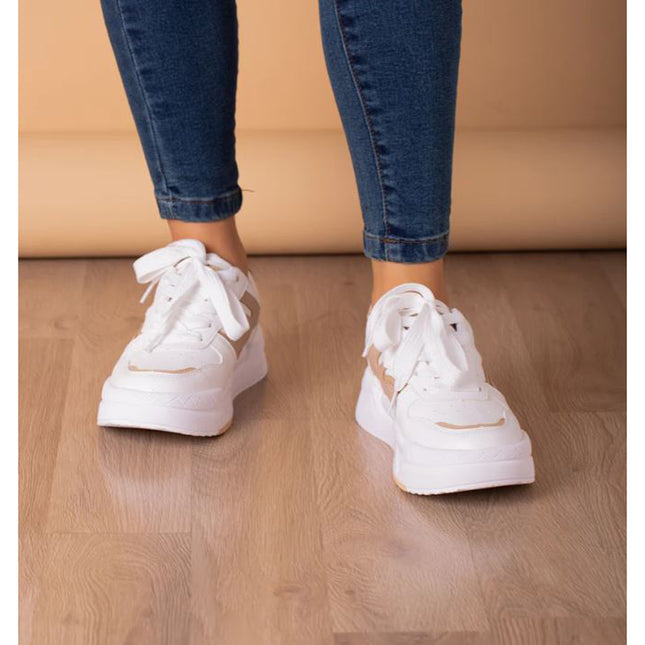 Zapatillas Urbanas Mujer Troyes - Beige