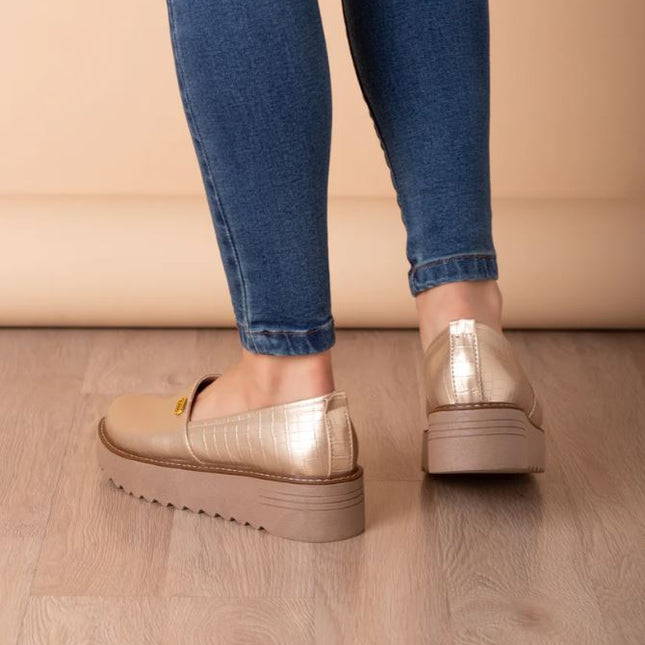 Mocasines Mujer Vratsa - Dorado