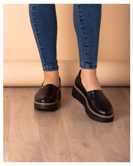 Mocasin Vratsa - Negro Cuero