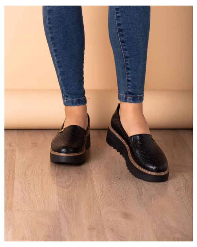Mocasin Vratsa - Negro Cuero