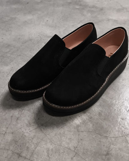 Mocasin Ferrara - Negro Gamuza 35 (Yayita)