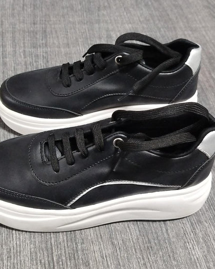 Zapatilla Diest - Negro Plateado 35 (Yayita)