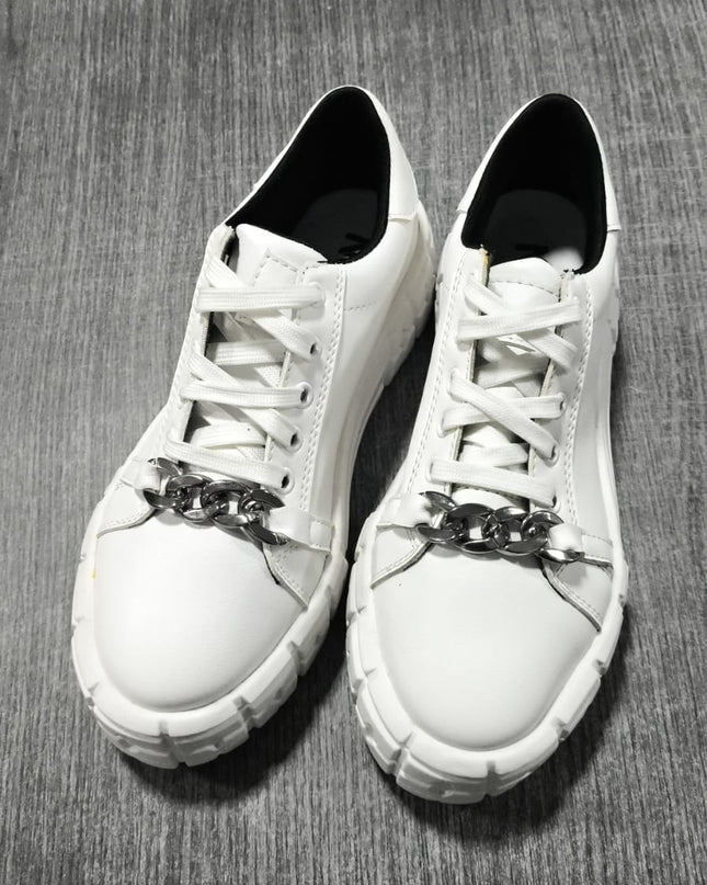 Zapatilla Dublin - blanco negro 37 (Yayita)