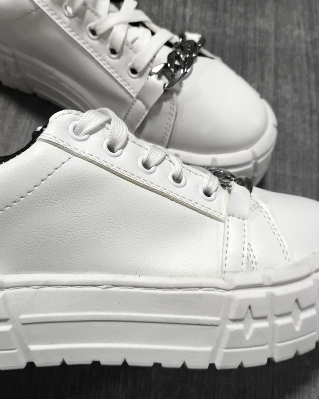 Zapatilla Dublin - blanco negro 37 (Yayita)