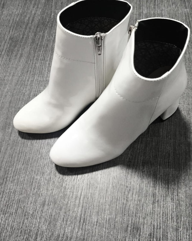 Botas texas - Blanco charol 35 (Yayita)