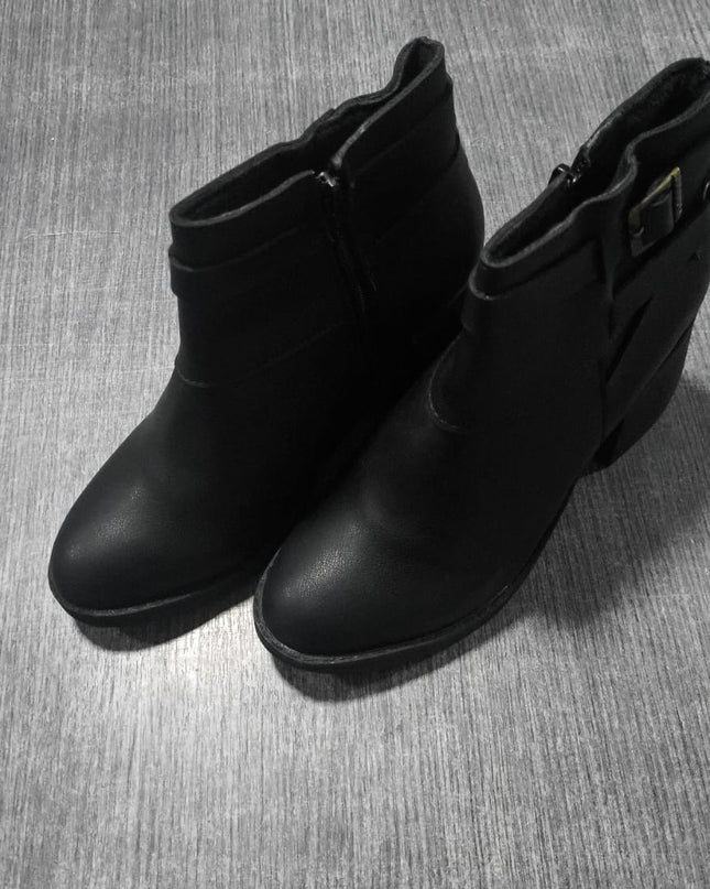 Botines Aregua - negro cuero 37 (Yayita)