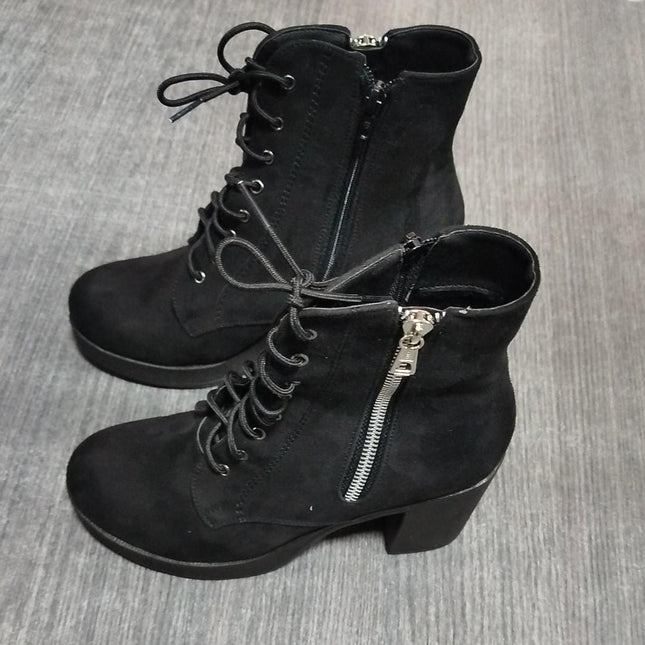 Botas Mujer Camilla - Negro Gamuza 37 (Yayita)