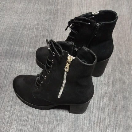 Botas Mujer Camilla - Negro Gamuza 37 (Yayita)