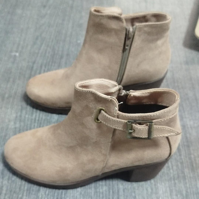 Botines Mujer Haskovo - Topo Gamuza 37 (Yayita)