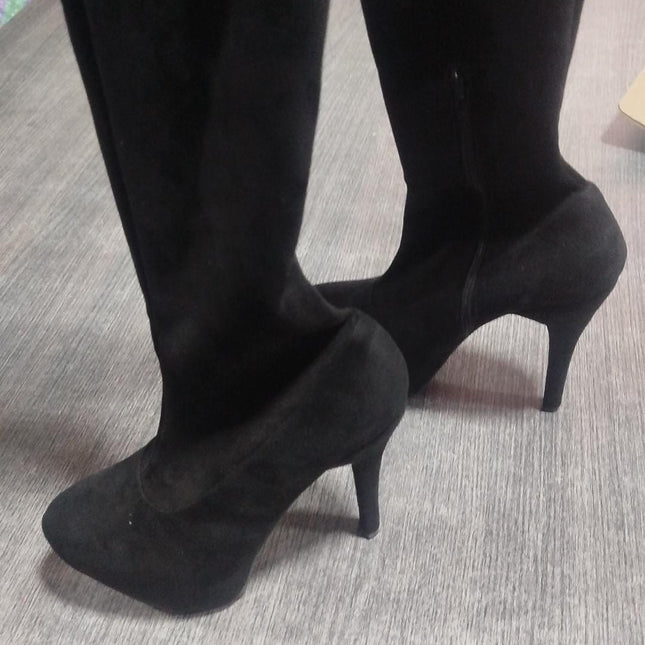 Botas Mujer Bonjour - Negro Gamuza 37 (Yayita)