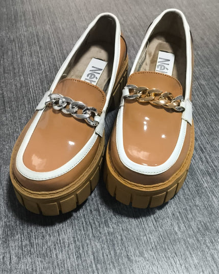 Mocasines Mujer Antalya - Camel Blanco 35 (Yayita)