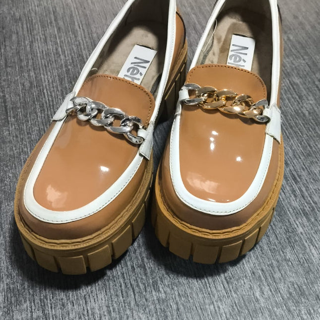 Mocasines Mujer Antalya - Camel Blanco 35 (Yayita)