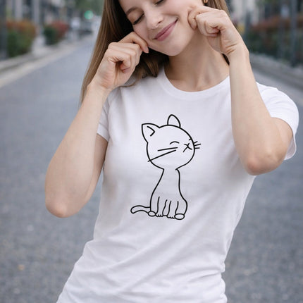 Polo Mujer - Gato enojado