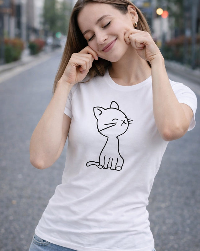 Polo Mujer - Gato enojado