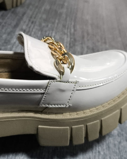 Mocasines Mujer Antalya 2 - Nude Charol 37 (Yayita)