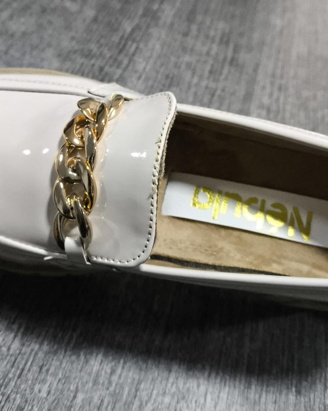 Mocasines Mujer Antalya 2 - Nude Charol 37 (Yayita)