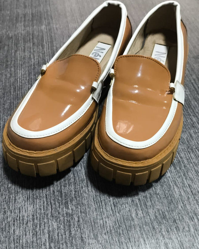 Mocasines Mujer Antalya - Camel Blanco 37 (Yayita)