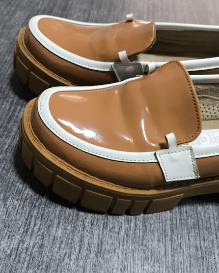Mocasines Mujer Antalya - Camel Blanco 37 (Yayita)